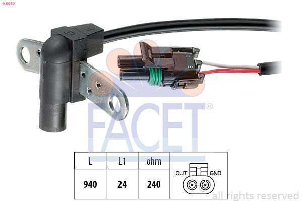 Palpeur de régime, gestion moteur (Capteur PMH) FACET ref. 9.0010