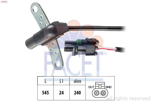 Sensor de revoluciones, control del motor FACET ref. 9.0012