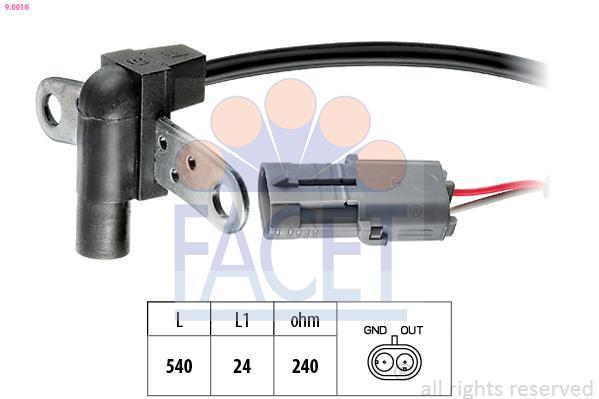 Palpeur de régime, gestion moteur (Capteur PMH) FACET ref. 9.0016