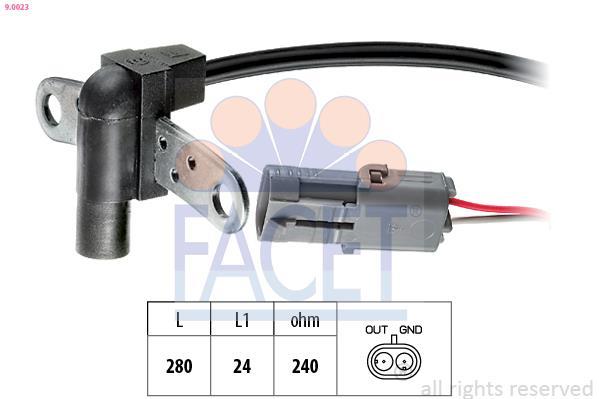 Sensor de revoluciones, control del motor FACET ref. 9.0023