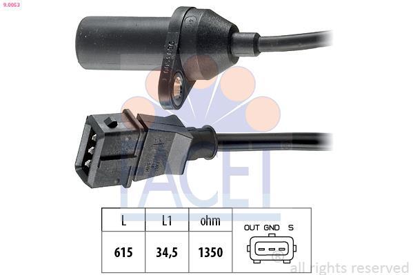 Palpeur de régime, gestion moteur (Capteur PMH) FACET ref. 9.0053