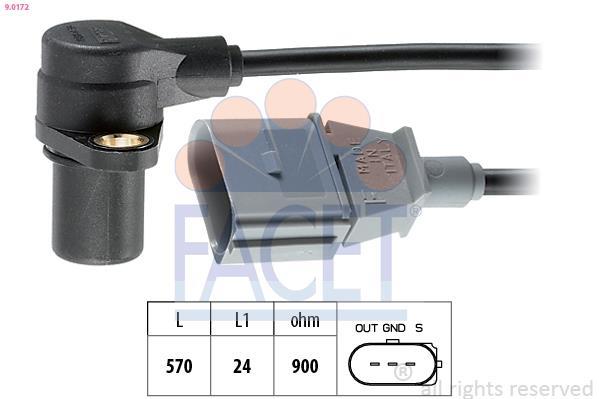 Sensor de velocidade do motor, gestão do motor FACET ref. 9.0172
