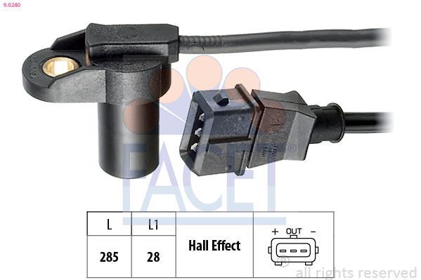 Sensor, posición arbol de levas FACET ref. 9.0240