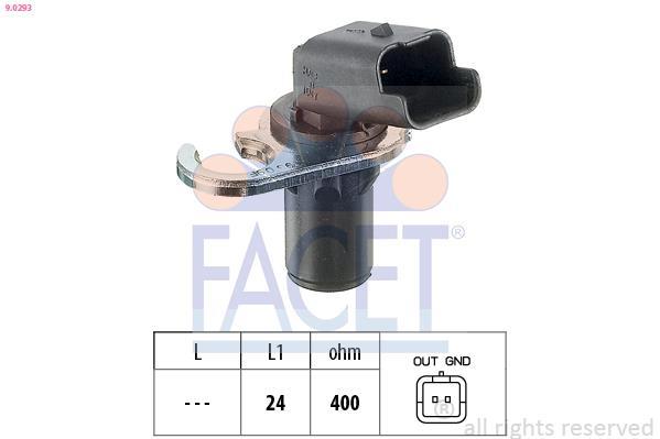 Facet 9.0293 Manovella Con Sensore – Sensore Di Giro Albero Motore, Alta Qualità Made In Italy, Ricambio Auto