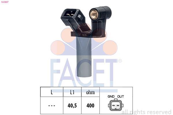 Sensor de velocidade do motor, gestão do motor FACET ref. 9.0307