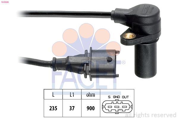 Palpeur de régime, gestion moteur (Capteur PMH) FACET ref. 9.0326