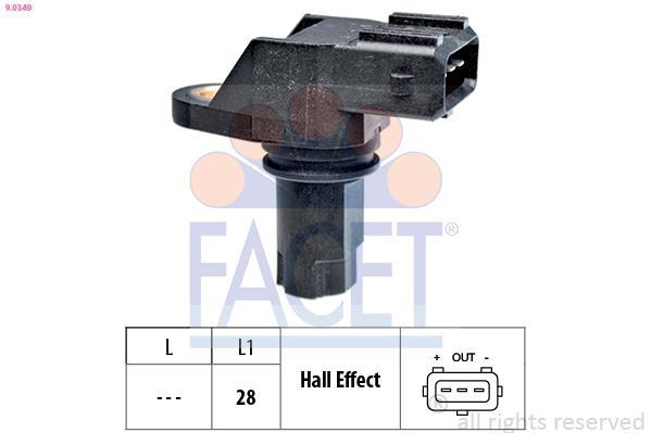 Sensor de velocidade do motor, gestão do motor FACET ref. 9.0349