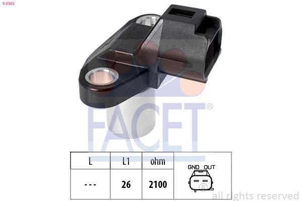 Sensor, posición arbol de levas FACET ref. 9.0362