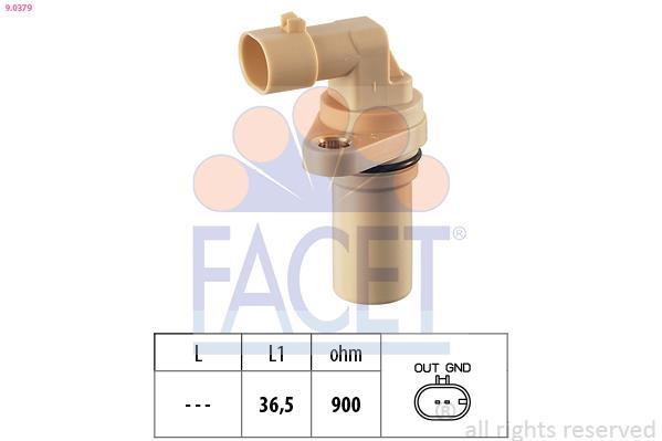Sensor de velocidade do motor, gestão do motor FACET ref. 9.0379