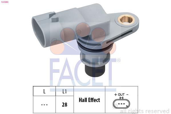 Palpeur de régime, gestion moteur (Capteur PMH) FACET ref. 9.0380