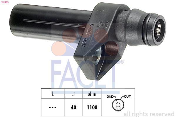 Sensor de velocidade do motor, gestão do motor FACET ref. 9.0483
