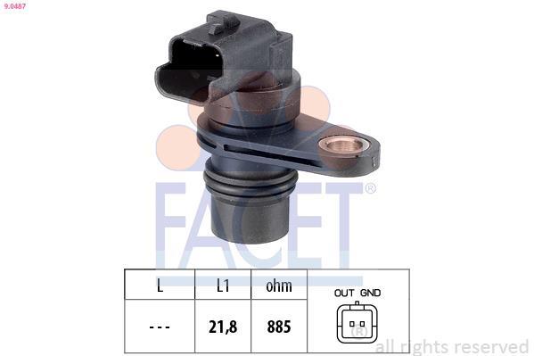 Sensor de velocidade do motor, gestão do motor FACET ref. 9.0487