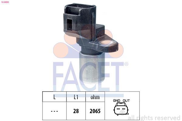 Sensor de velocidade do motor, gestão do motor FACET ref. 9.0490