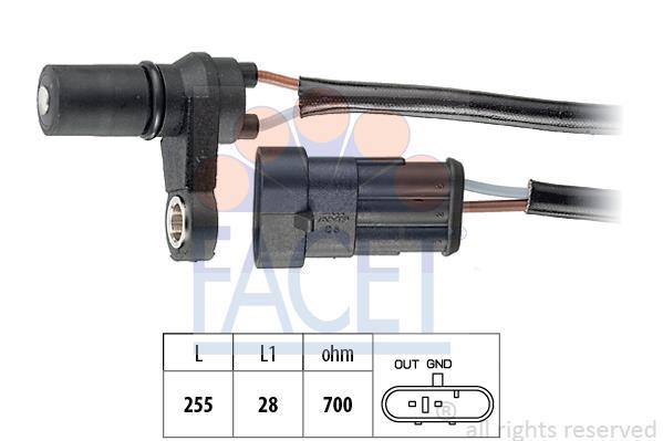 Sensor de revoluciones, control del motor FACET ref. 9.0493