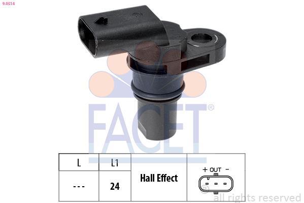 Sensor de revoluciones, control del motor FACET ref. 9.0514