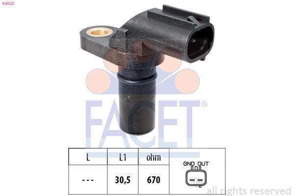 Sensor de velocidade do motor, gestão do motor FACET ref. 9.0522
