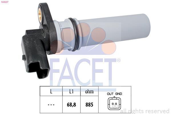 Sensor de velocidade do motor, gestão do motor FACET ref. 9.0537