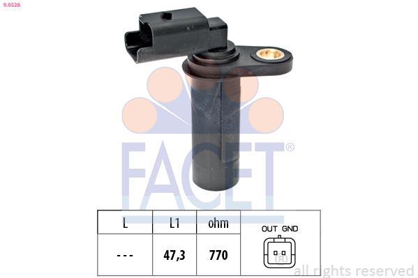 Palpeur de régime, gestion moteur (Capteur PMH) FACET ref. 9.0538