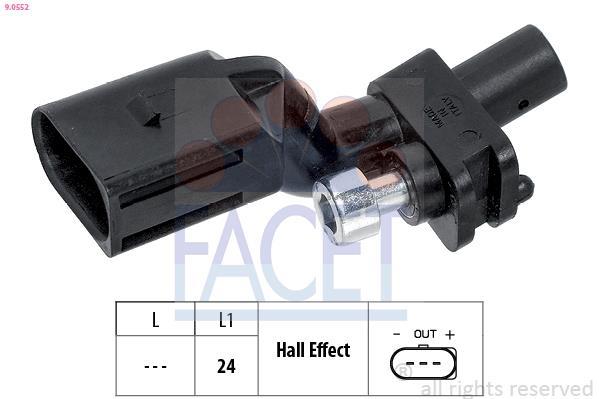 Sensor de revoluciones, control del motor FACET ref. 9.0552