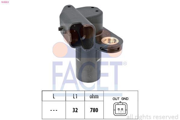 Capteur de régime moteur (Capteur PMH) FACET 9.0553