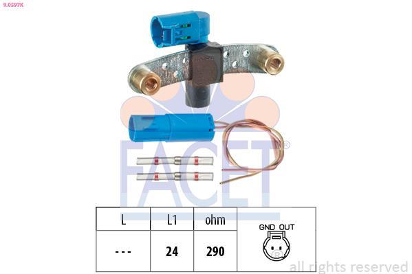 Sensor de velocidade do motor, gestão do motor FACET ref. 9.0597K