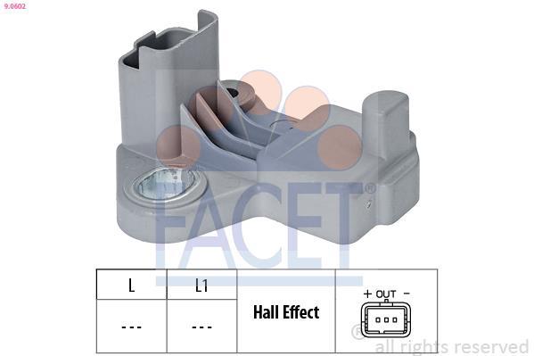 Sensor de velocidade do motor, gestão do motor FACET ref. 9.0602