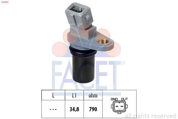 Sensor de revoluciones, control del motor FACET ref. 9.0641