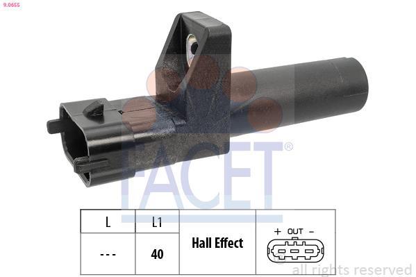 Sensor de rotações motor FACET ref. 9.0655