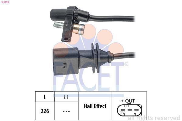 Capteur de régime moteur (Capteur PMH) FACET 9.0759