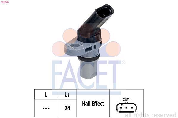 Sensor de revoluciones, control del motor FACET ref. 9.0778