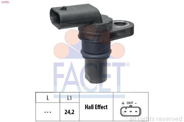 Sensor, posición arbol de levas FACET ref. 9.0793