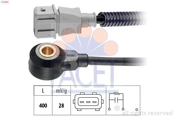 Capteur de cognement FACET ref. 9.3203