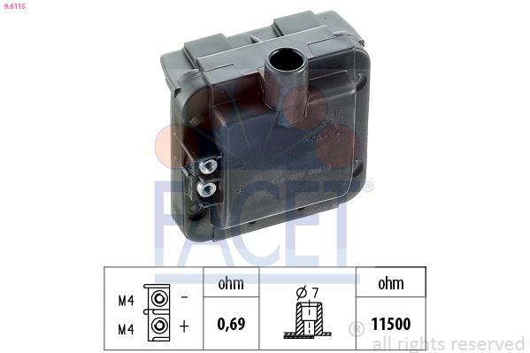 Bobine d'allumage FACET 9.6115