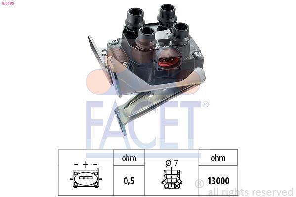Bobine d'allumage FACET 9.6199