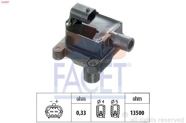 Bobine d'allumage FACET 9.6297
