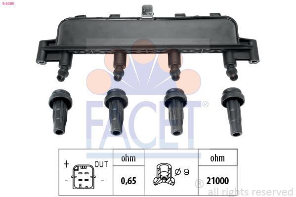 Bobine d'allumage FACET 9.6305