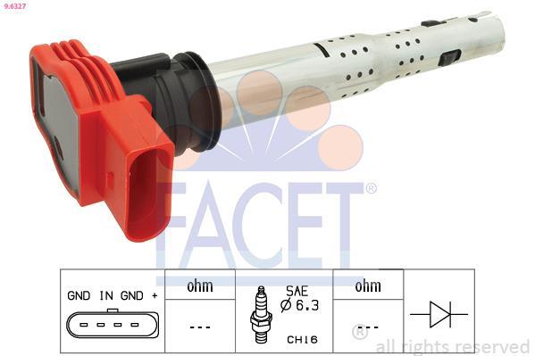 Bobine d'allumage FACET 9.6327