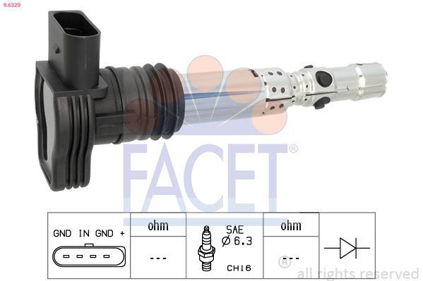 Bobine d'allumage FACET 9.6329