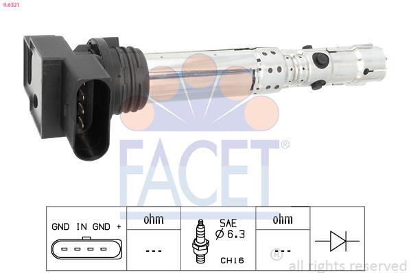 Bobine d'allumage FACET ref. 9.6331