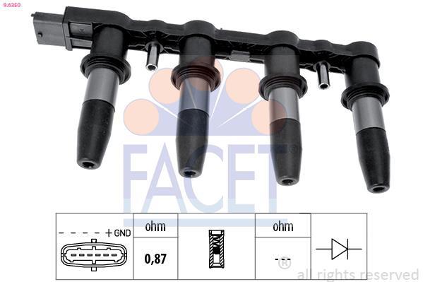 Bobine d'allumage FACET 9.6350