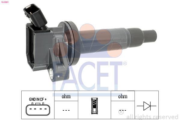 Bobine d'allumage FACET ref. 9.6361