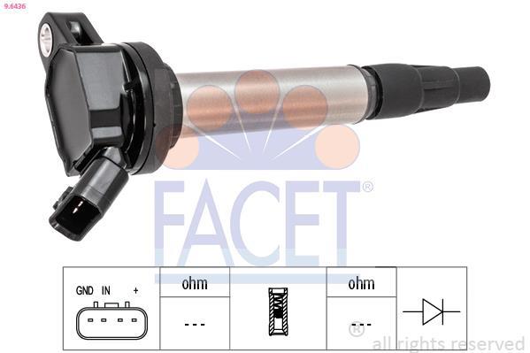 Bobine d'allumage FACET ref. 9.6436