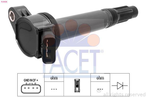 Bobine d'allumage FACET ref. 9.6438