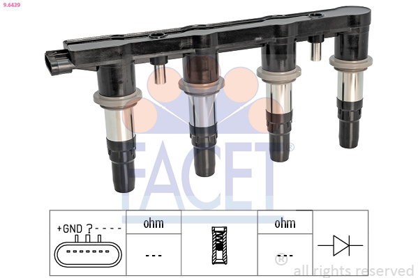 Bobine d'allumage FACET 9.6439