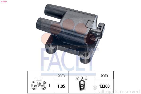 Bobina de encendido FACET 9.6487