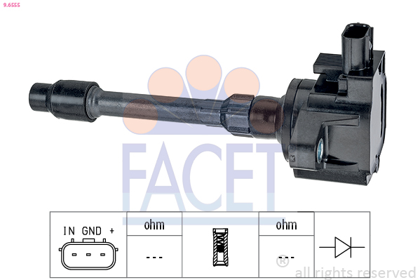 Bobine d'allumage FACET 9.6555