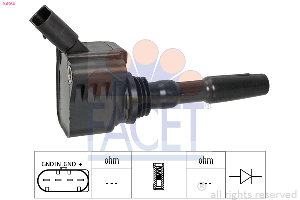 Bobine d'allumage FACET 9.6564