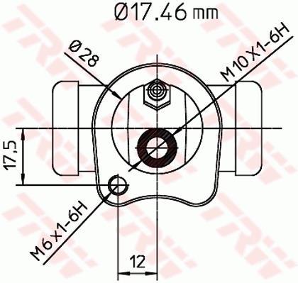 Cylindre de roue TRW ref. BWA137