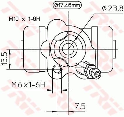 Cylindre de roue TRW ref. BWA154