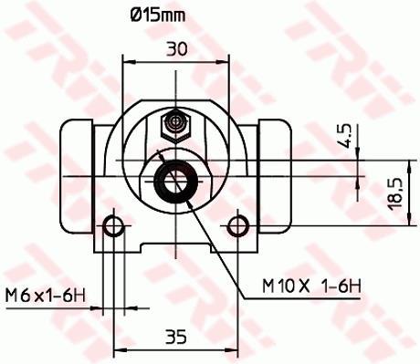 Cylindre de roue TRW ref. BWB104